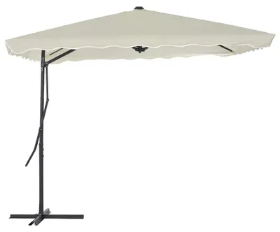 Immagine prodotto di vidaXL Ombrellone con palo in acciaio 250x250 cm Bianco sabbia