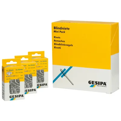Obrázok produktu pre Gesipa slepé nity Mini-Pack hliník/oceľ 4 x 12