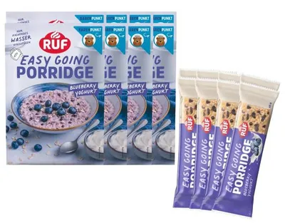 Produktbild von RUF Blueberry Yoghurt Porridge + Riegel (16 Stück)