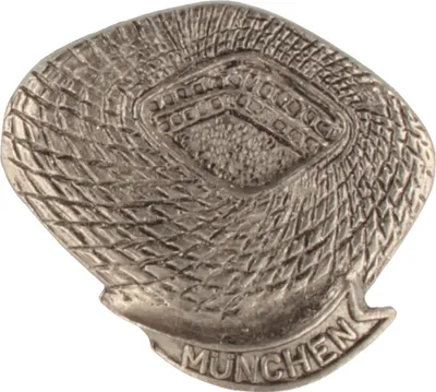 Hutanstecker Fußballstadion München von Hut-Breiter in silber