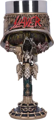 Productafbeelding van Slayer beker met schedelmotief en adelaarhelm, 19,5 cm