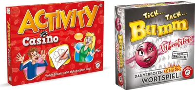 Produktbild von Piatnik Activity Casino + Tick Tack Bumm Vibrations 2er Bundle Partyspiel Set