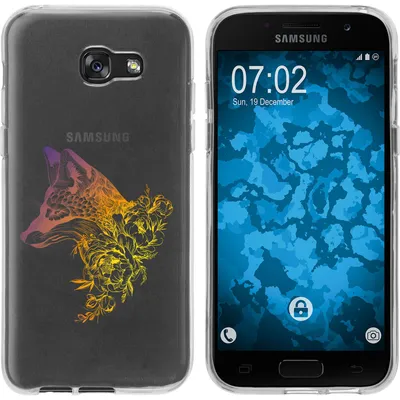 Produktbild von PhoneNatic Case kompatibel mit Samsung Galaxy A7 (2017) Silikon-Hülle Floral Fuchs M1-3