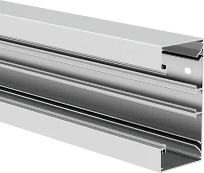 Produktbild von GGK BRA3, Alu Brüstungskanal Unterteil, H 62, B 130 mm, reinweiß RAL 9010, Stange mit 2m, 1 Stk.