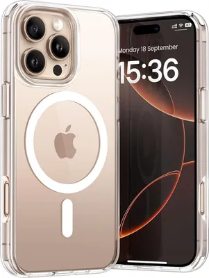 Produktbild von Schutzhülle für iPhone 16 Pro Max Hülle kompatibel mit MagSafe Transparent Silikon Case