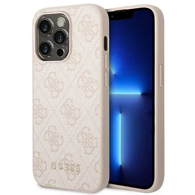 Zdjęcie produktu dla Guess GUHCP15LG4GFPI iPhone 15 Pro 6.1 różowy/pink hard case 4G Metal Gold Logo