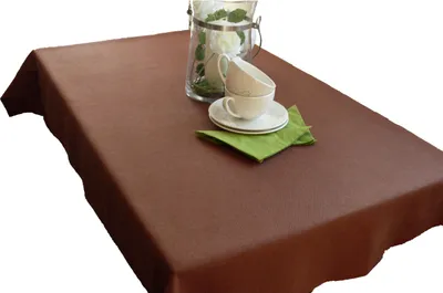 Immagine prodotto di Tovaglia marrone antimacchia 140x220 cm, tovaglie in stile lino per cucina, sala da pranzo, salotto