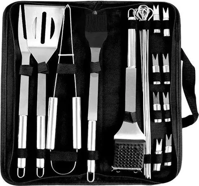 Produktbild von Famanu BBQ Grillset 20-teilig in Tragetasche - Ideal für Grillabenteuer