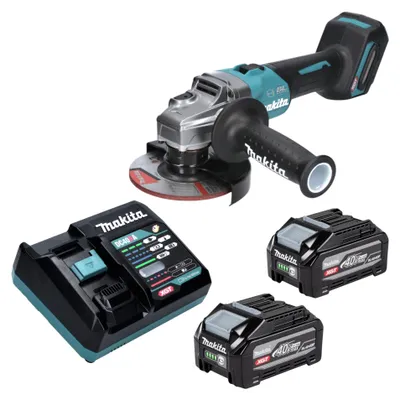 Produktbild von Makita GA 005 GU201 Akku Winkelschleifer 40 V max. 125 mm Brushless XGT + 2x Akku 4,0 Ah + Ladegerät