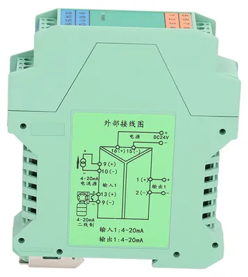 Productafbeelding van DC24V-Signaalisolator, 1 ingang, 1 uitgang, stroomtransmitter, 4-20 mA, voor analoge PLC-besturing, montage op DIN-rail