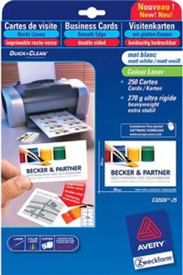 Produktbild von Avery-Business-Karte Avery C32026-25 2-seitige 250 Stücke | Pack von 25 Blättern