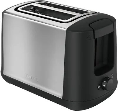 Obrázok produktu pre Tefal TT340830, 2 krajcov, Čierna, Nerezová oceľ, Nerezová oceľ, Tlačidlá, Otočné, 850 W
