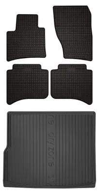 Zdjęcie produktu dla Dywaniki gumowe + mata bagażnika do Volkswagen Touareg II 2010-2018 (SUV) – czarne, dopasowane – Wielganizator SolidPRO