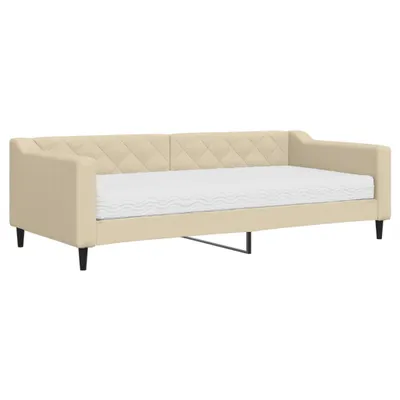 Produktbild von Tagesbett mit Matratze Creme 90x200 cm Stoff