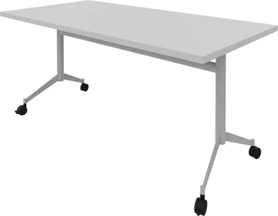 Produktbild von Quadrifoglio Mehrzwecktisch Pop-up grau, alu rechteckig, T-Fuß-Gestell alu, 160,0 x 80,0 x 74,0 cm