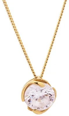 Produktbild von Anhänger Zirkonia  375-9 Karat Gold mit vergoldeter Silberkette 38  cm