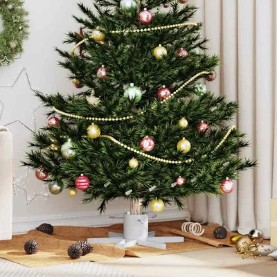 Produktbild von PUEAZU Weihnachtsbaumständer Weiß 50 x 50 x 15,5 cm Stahl - Christbaumständer &26474