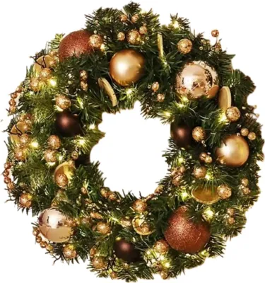 Produktbild von Weihnachtskranz für die Tür,  Weihnachtsbaumschmuck für Fenster, Kaminsims und Treppenhaus, stimmungsvolle Dekoration für drinnen und draußen,