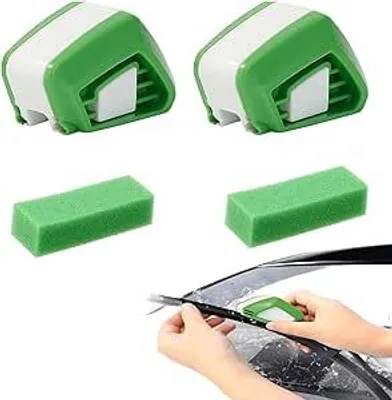 Produktbild von GKA 2 Stück Scheibenwischer Schneider Reparatur Set Trimmer  inkl. Schwamm – Wischblattschneider zum Nachschneiden von allen gängigen Wischerblättern