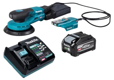 Obrázek produktu pro Makita BO 004 CGU101 akumulátorová excentrická bruska 40 V max. 150 mm, zdvih 3,0 mm, bezkartáčový motor + 1x akumulátor 4,0 Ah + nabíječka