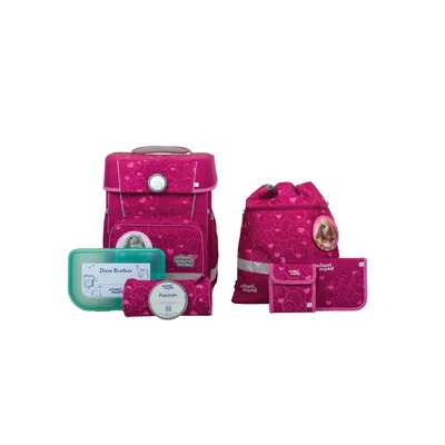 Produktbild von School-Mood Champion Schulranzen-Set 7-teilig Hannah beere