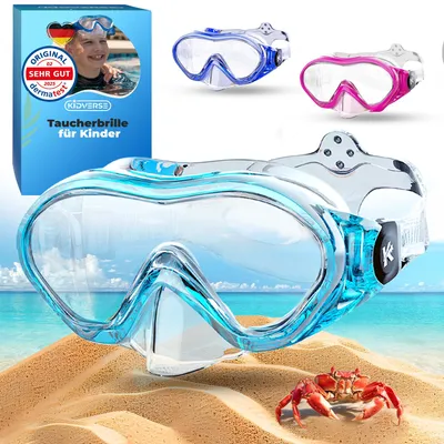Image de KIDVERSE Masque de plongée Lunettes de natation Lunettes de plongée pour enfants Nez Panorama Natation Plaisir Étui