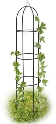 Immagine prodotto di Supporto per piante rampicanti, obelisco da giardino, 185 cm, verde scuro