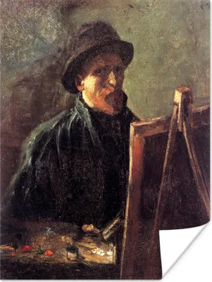 Produktbild von MuchoWow® Poster Selbstbildnis als Maler - Vincent van Gogh 90x120 cm - Wohnzimmer