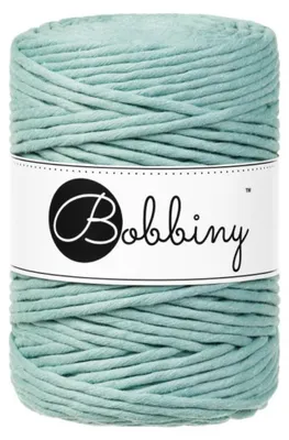 Produktbild von BOBBINY 5 mm Makramee Garn Regular 100 m, Farbe:Duck Egg Blue