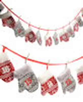 Produktbild von Adventsgirlande - 24 Täschchen in Handschuhform