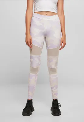 Image de Urban Classics Ladies Camo Tech Mesh Leggings lilaccamo - L
