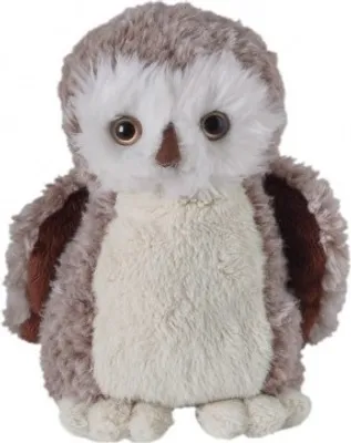 Produktbild von Bukowski Hoho Kuscheltier, aus weichem Plüsch, stehend, in Grau und Weiß, 30 cm groß