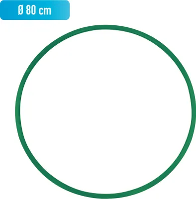 Produktbild von Grevinga® Gymnastikreifen aus Kunststoff (80 cm, Grün)