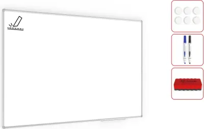 Immagine prodotto di Lavagna magnetica bianca smaltata (cornice in alluminio anodizzato EXPO) 150x100 cm