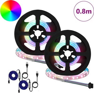 Produktbild von vidaXL LED-Streifen 2 stk. Schwarz und Transparent