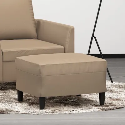 Image de Tabouret de pied design cappuccino brun 60x50x41 cm similicuir - Pouf 2025 Neu4385190 1parcel