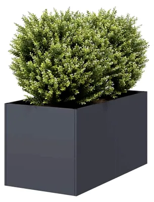 Produktbild von Pflanzkübel Anthrazit 40x80x40 cm aus Kaltgewalztem Stahl, Pflanzschale für Garten und Terrasse, Hochbeet, Pflanzgefäß