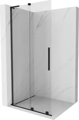 Produktbild von Mexen Velar L Duschwand Walk-in 120 x 200 cm, transparent 8 mm, schwarz - 871-120-003-03-70