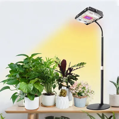 Obrázok produktu pre LED rastlinná lampa, UV-IR svetlo s plným spektrom pre izbové rastliny, LED rastlinné osvetlenie, rastlinná lampa s 6 stupňami stmievania, rastlinná lampa pre kvety, zeleninu a hydroponické pestovanie, vypínač
