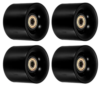 Produktbild von Skateboard Rollen 45x60mm Polyurethan80A Schwarz Gold mit ABEC-Lagern