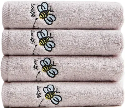 Imagen del producto de Toallas de algodón 100%, de secado rápido, de 30x30 cm, juego de 4 unidades, para bebés y baño