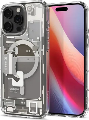 Zdjęcie produktu dla Spigen Ultra Hybrid Zero One (MagFit), Pokrowiec, Apple, iPhone 16 Pro Max, 17,5 cm (6.9"), Tytan, Przezroczysty, Biały