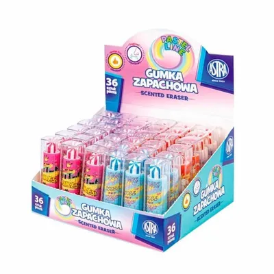 Zdjęcie produktu dla Gumka zapachowa - szminka (36szt) ASTRA