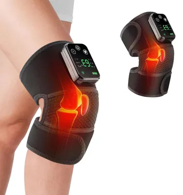 Produktbild von Kniemassagegerät, Ellenbogenbandage, beheizte Schulterstütze mit Vibration, kabelloses Kniemassagegerät mit Wärme- und Vibrationsmassage