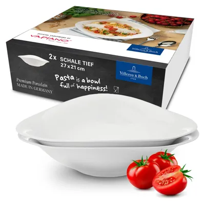 Zdjęcie produktu dla Villeroy & Boch Zestaw misek do makaronu 2 sztuki Dune Vapiano 27 x 21 cm