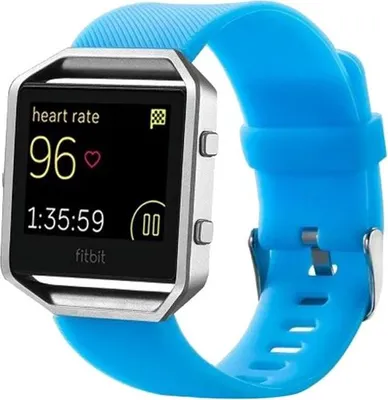 Produktbild von Hochwertiges Kunststoff / Silikon Uhr Armband für Fitbit Blaze Watch Zubehör Neu, Farbe:Hellblau, Uhr-Typ:Fitbit Blaze Watch