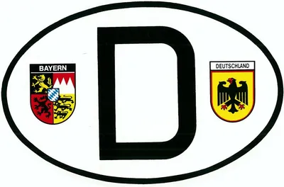 Produktbild von Aufkleber D mit Wappen Bayern und Deutschland 110 x 165 mm