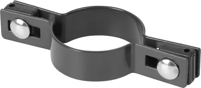 Image de Collier Strend Pro EUROSTANDARD, 60 mm, intermediaire, anthracite, Zn+PVC, RAL7016, pour poteau rond