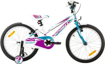 Obrázek produktu pro Dětské kolo SPRINT, CALYPSO 20 palců, 1 SP, bílé, tyrkysové a fialové HARDTAIL