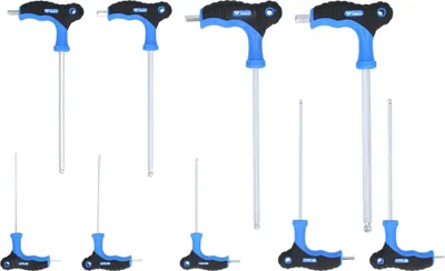 Produktbild von Brilliant Tools T-Griff-Kugelkopf-Innensechskant-Winkelstiftschlüssel-Satz, 9-tlg.